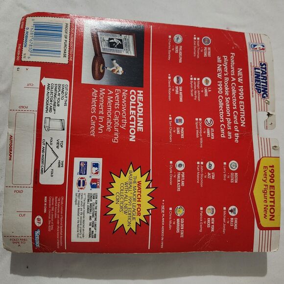 1990 David Robinson Starting Lineup Figure w/1989 Rookie Card Sealed Box - Picture 10 of 10